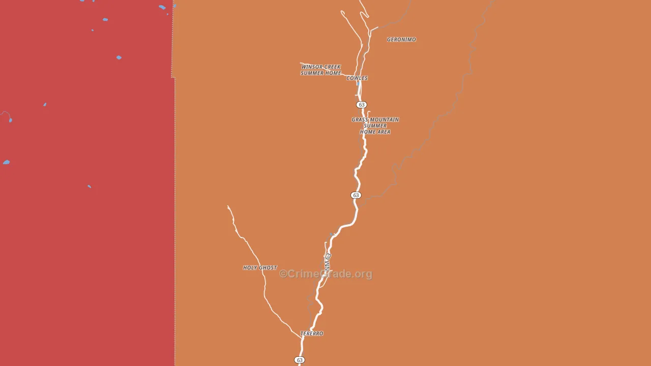 Tererro, NM Map of Vandalism Rates