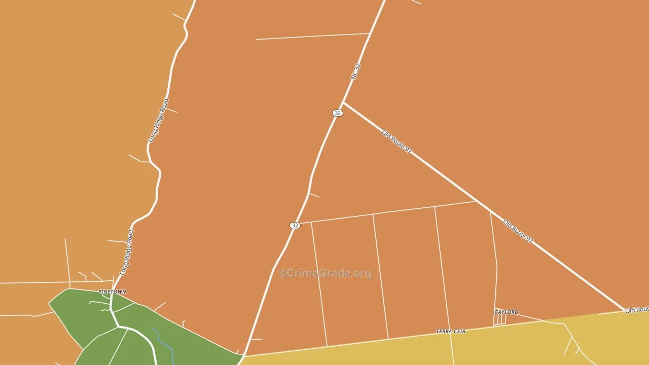 Terra Ceia, NC Map of Vandalism Rates