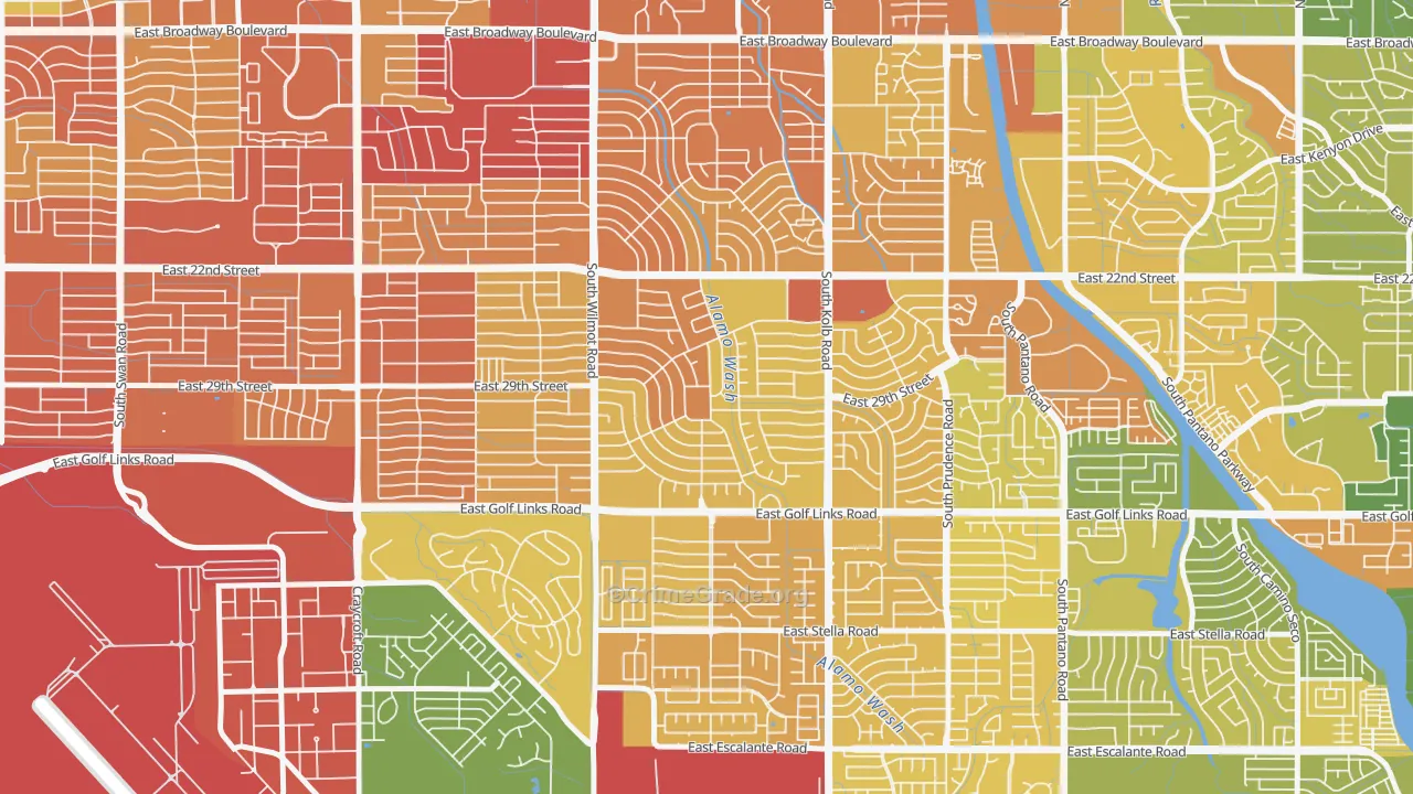 Terra del Sol, Tucson, AZ Map of Vandalism Rates