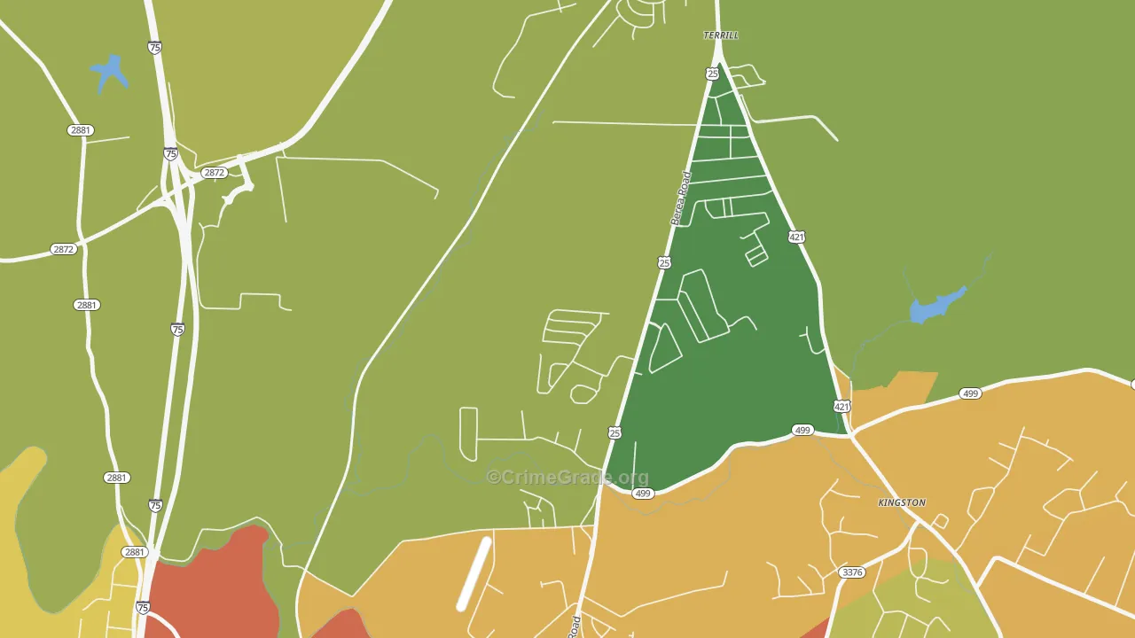 Terrill, KY Map of Vandalism Rates