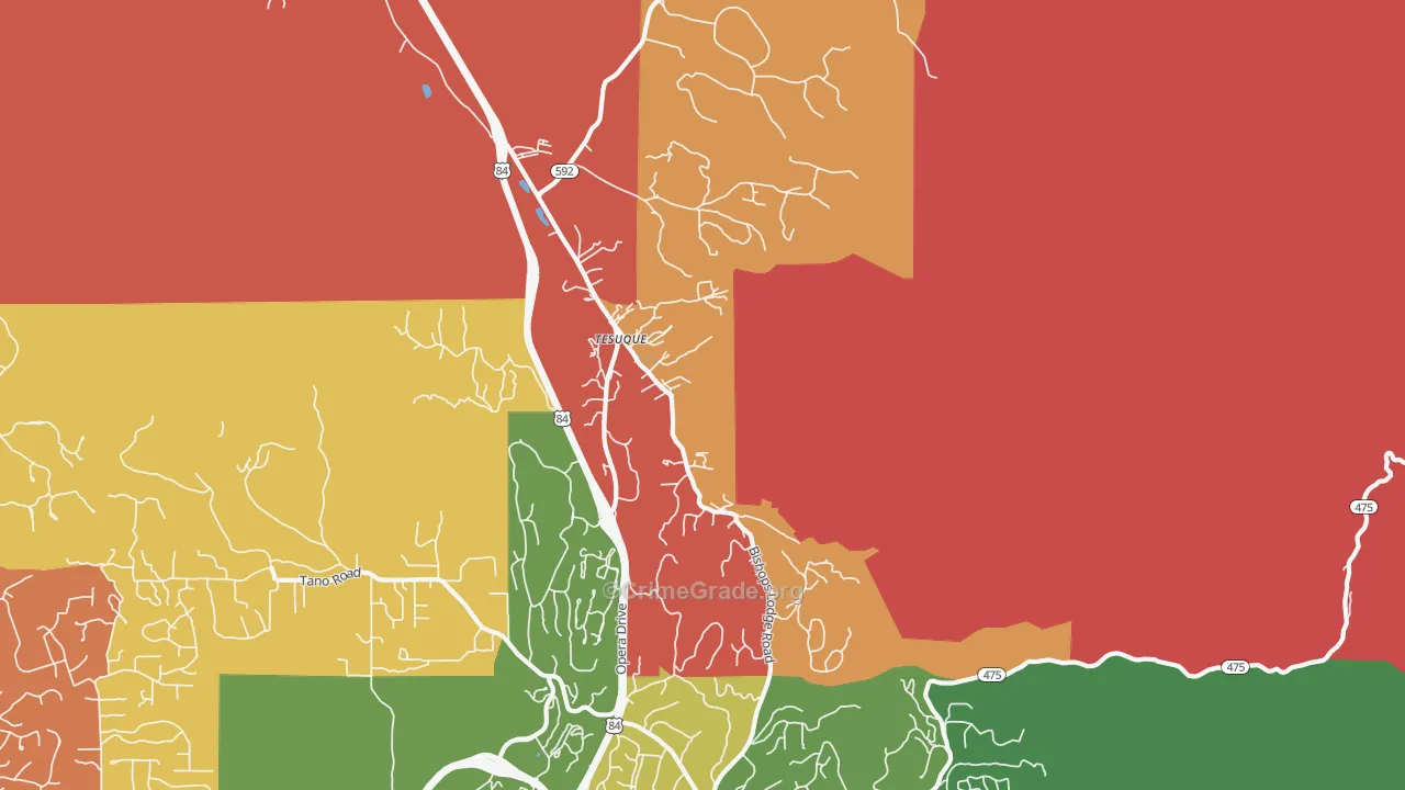 Tesuque Pueblo, NM Map of Vandalism Rates