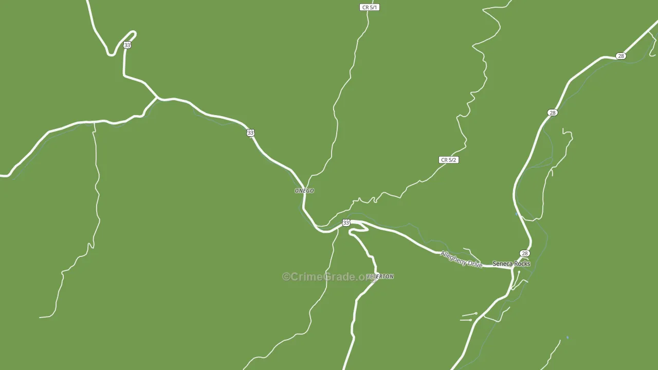 Teterton, WV Map of Vandalism Rates