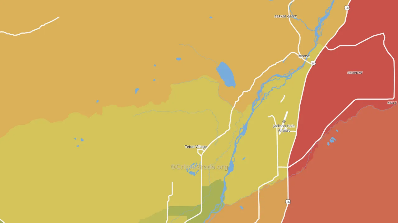 Teton Village, WY Map of Vandalism Rates