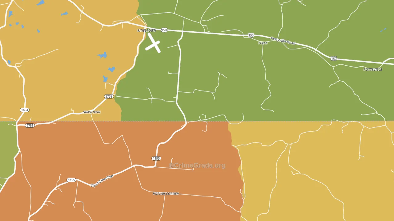 Texas, KY Map of Vandalism Rates