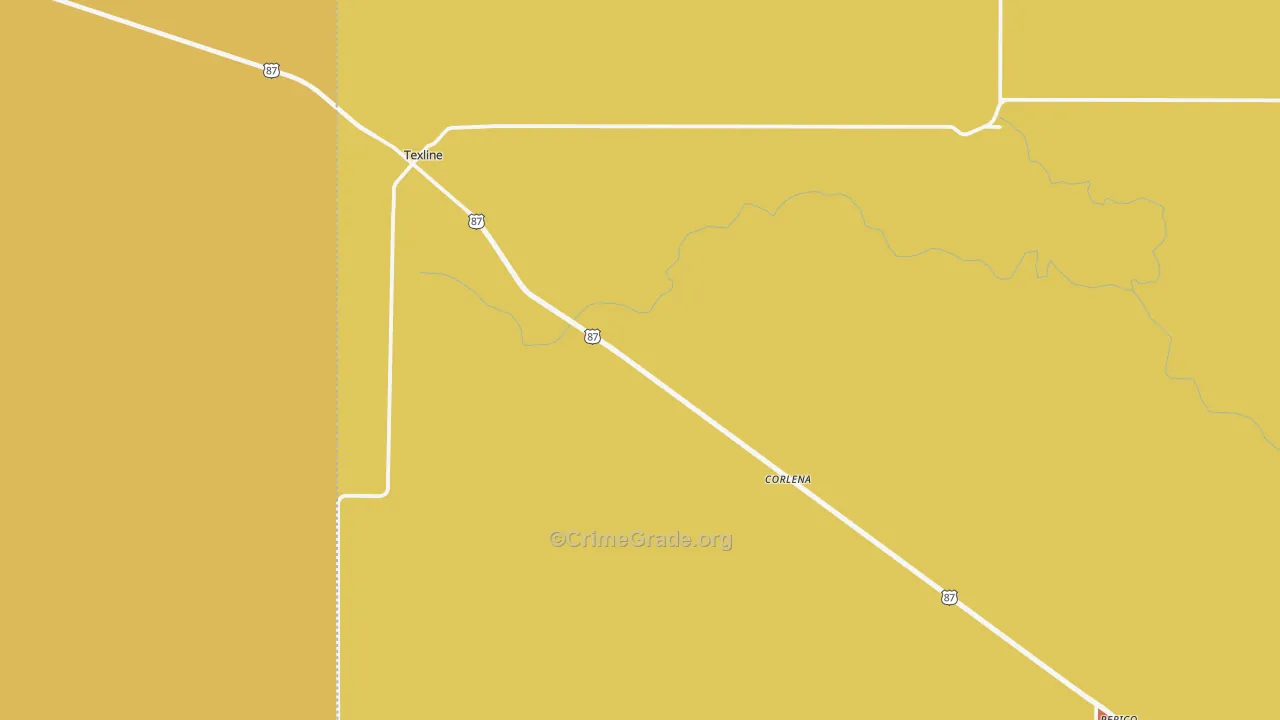 Texline, TX Map of Vandalism Rates