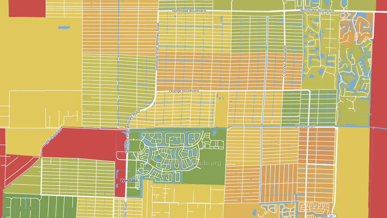 The Acreage, FL Map of Vandalism Rates