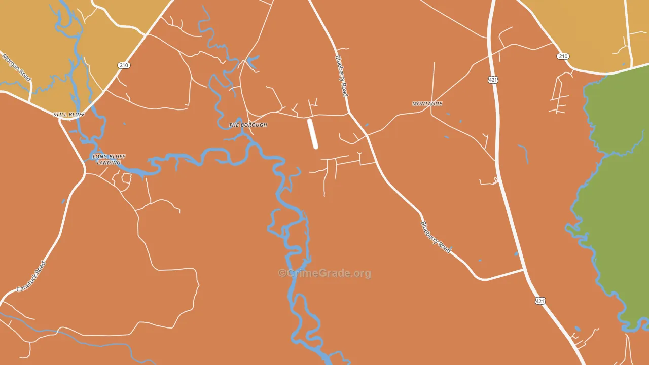 The Borough, NC Map of Vandalism Rates