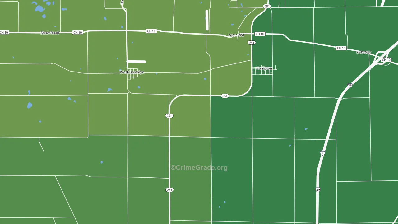 The Burg, IL Map of Vandalism Rates