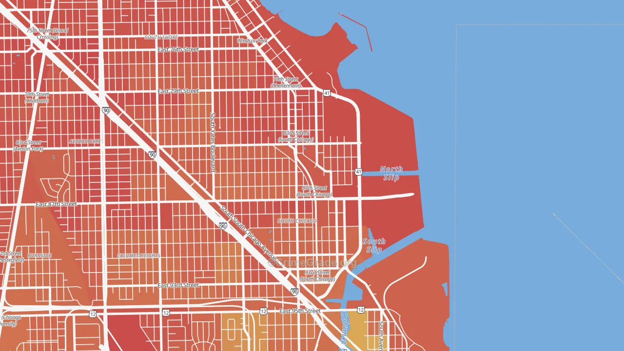 The Bush, Chicago, IL Map of Vandalism Rates