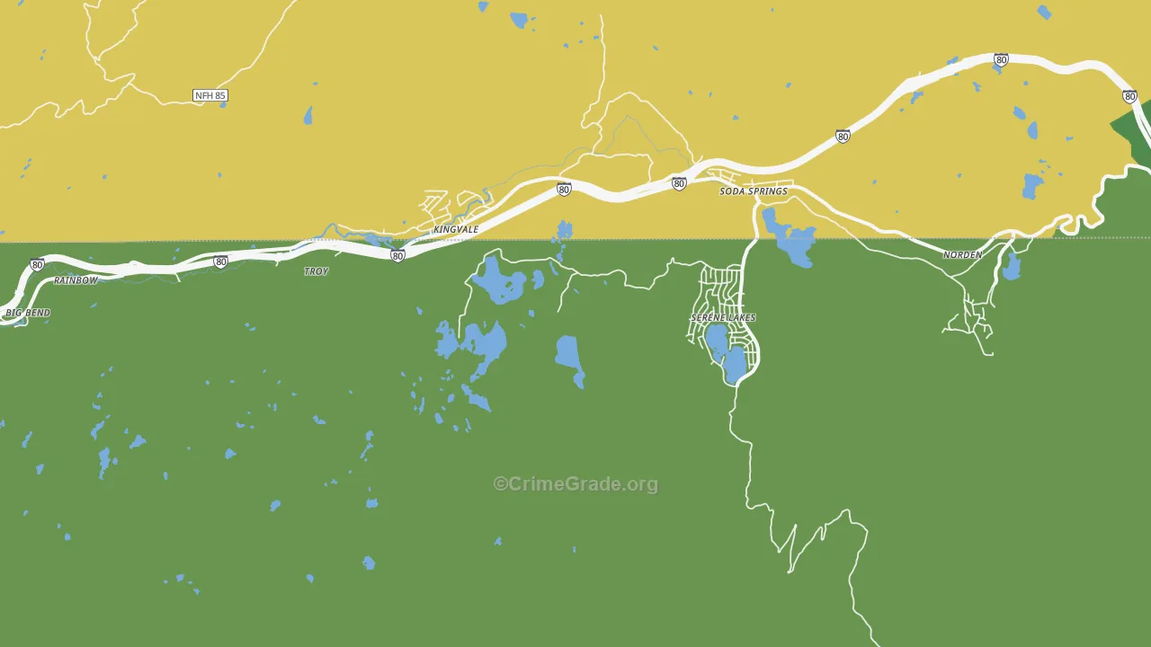 The Cedars, CA Map of Vandalism Rates