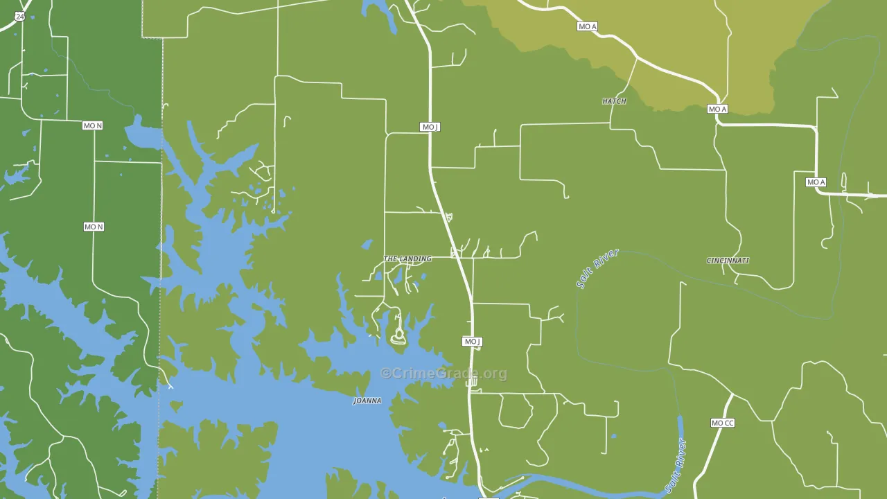 The Landing, MO Map of Vandalism Rates