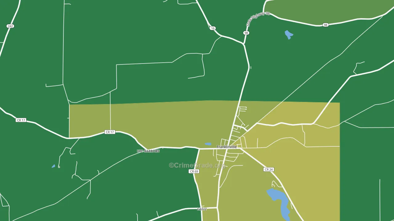 The Narrows, NY Map of Vandalism Rates
