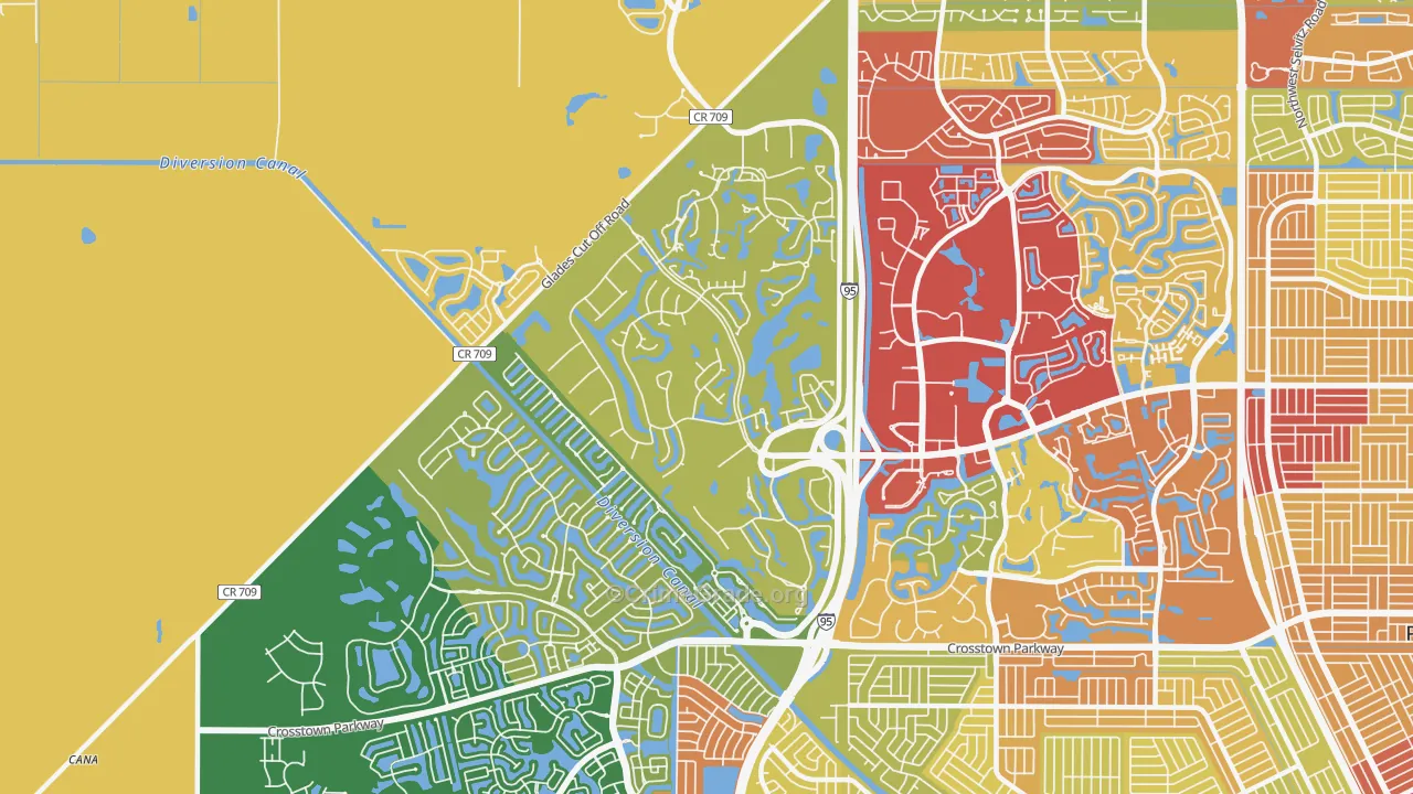 The Reserve, Port St. Lucie, FL Map of Vandalism Rates