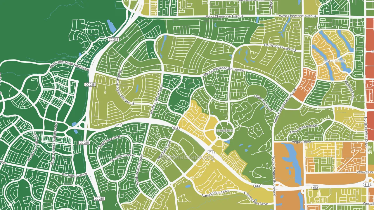 The Trails, Las Vegas, NV Map of Vandalism Rates