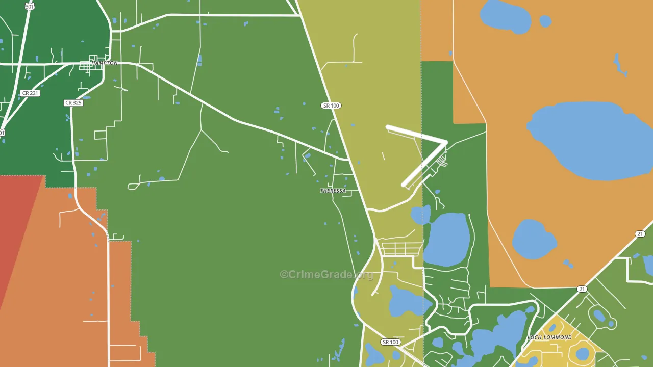 Theressa, FL Map of Vandalism Rates