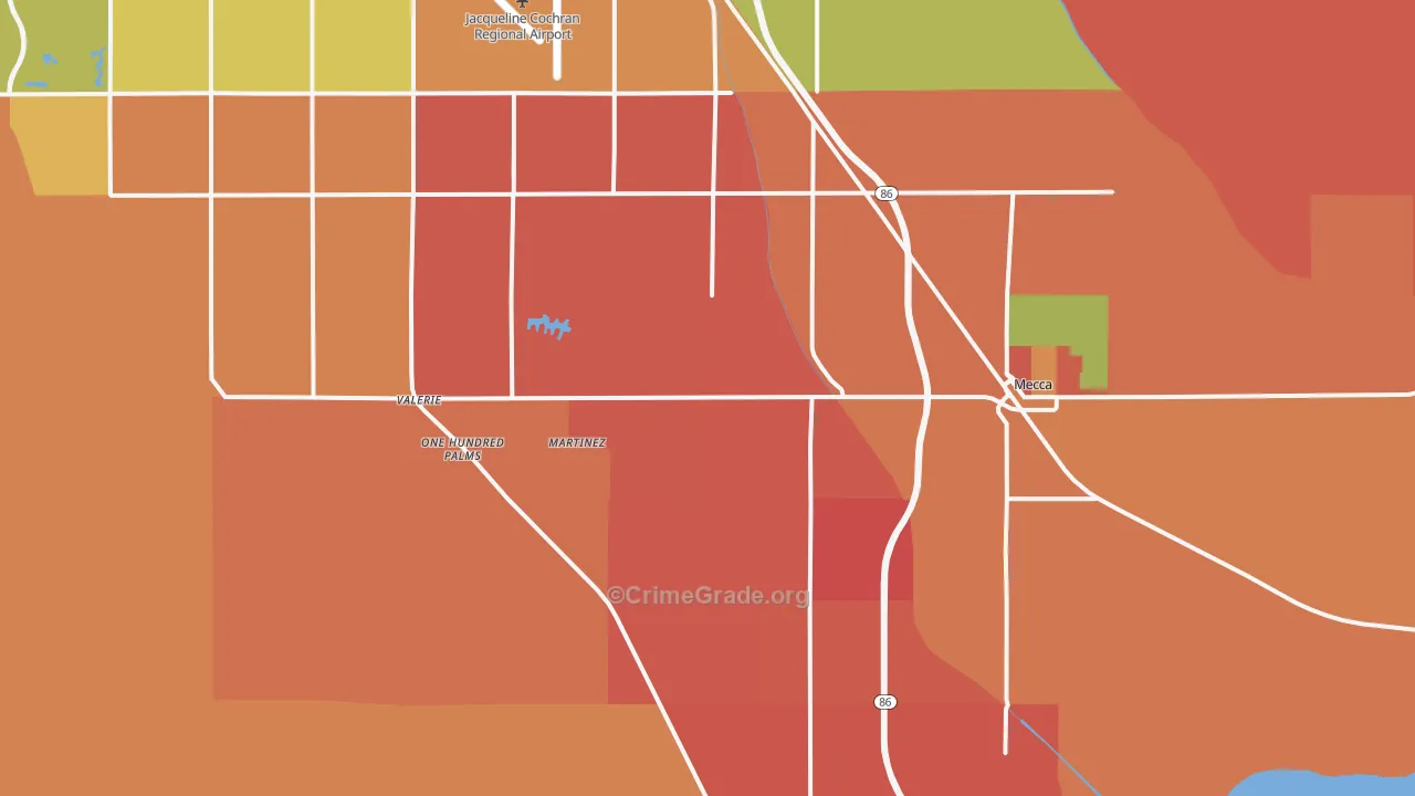 Thermal, CA Map of Vandalism Rates