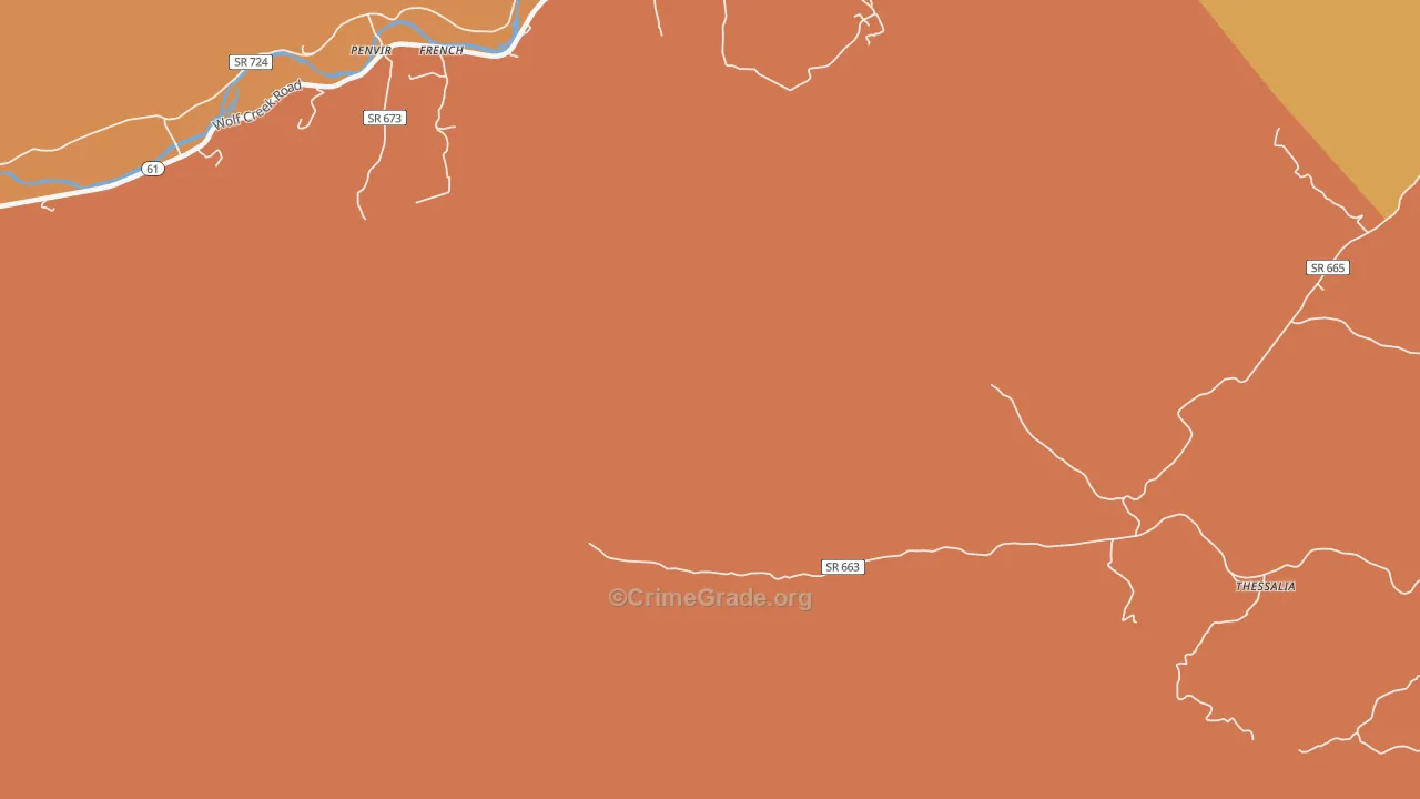 Thessalia, VA Map of Vandalism Rates