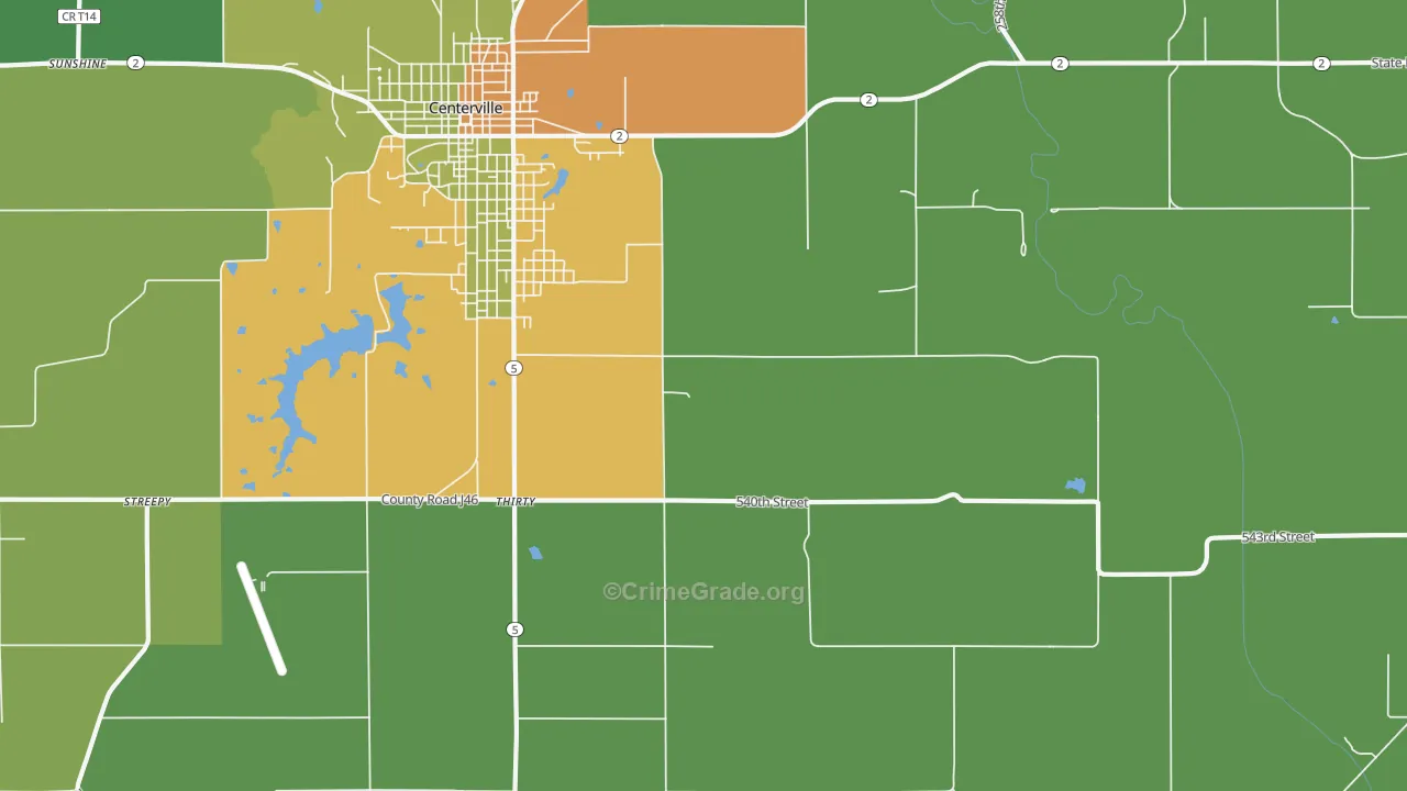 Thirty, IA Map of Vandalism Rates