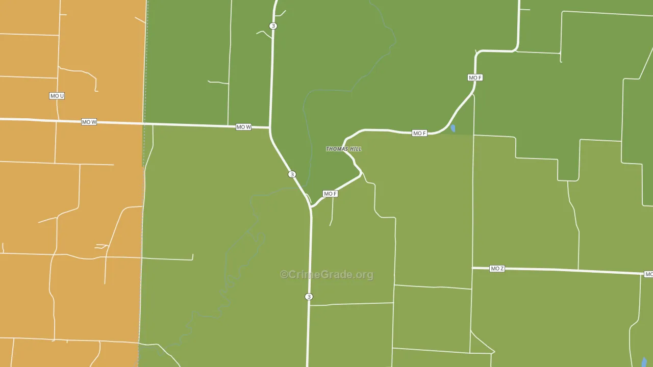 Thomas Hill, MO Map of Vandalism Rates