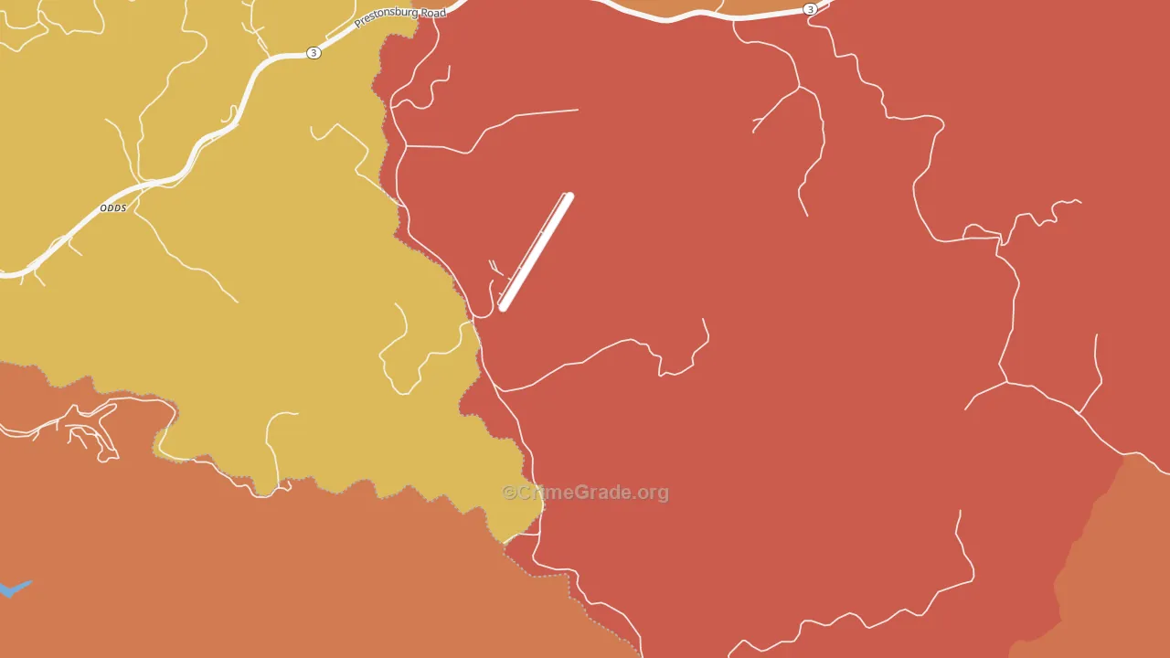 Thomas, KY Map of Vandalism Rates