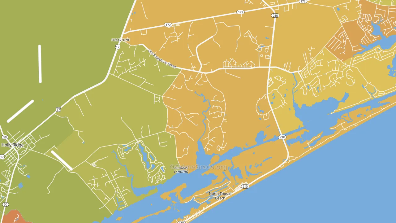 Thomas Landing, NC Map of Vandalism Rates