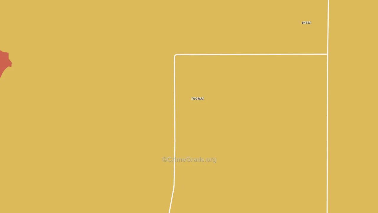 Thomas, NM Map of Vandalism Rates