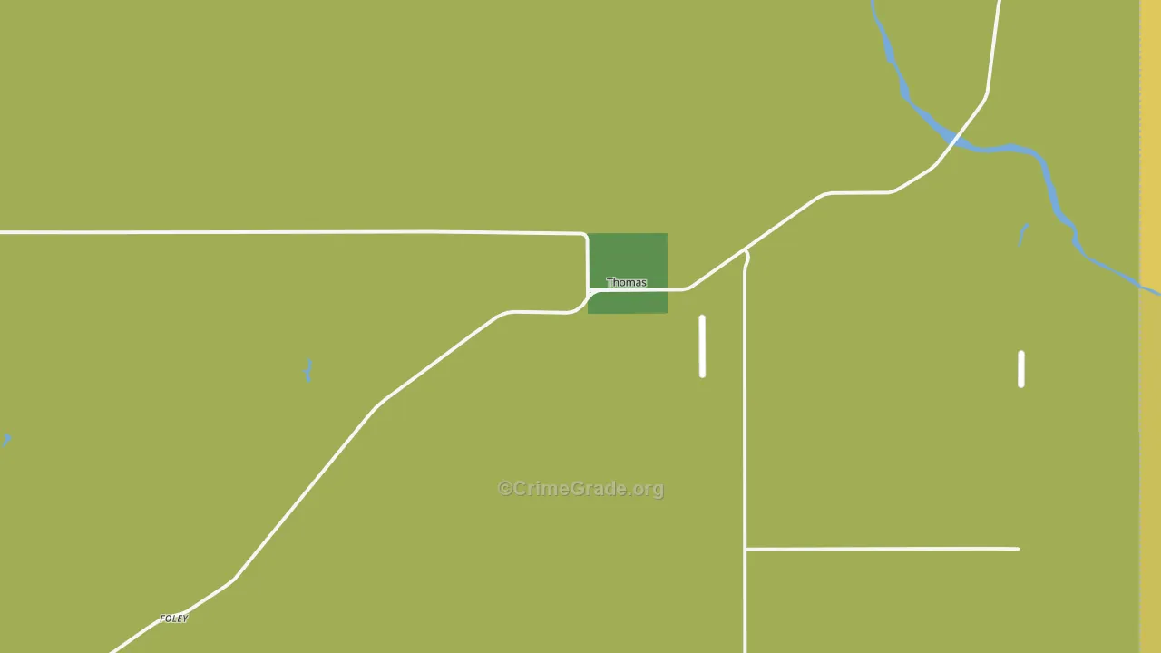 Thomas, OK Map of Vandalism Rates