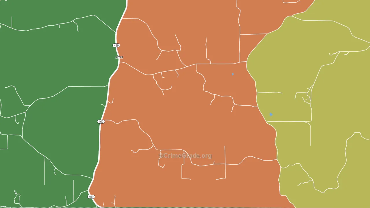 Thomasville, MS Map of Vandalism Rates