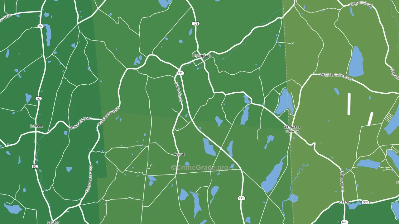 Thompson, PA Map of Vandalism Rates