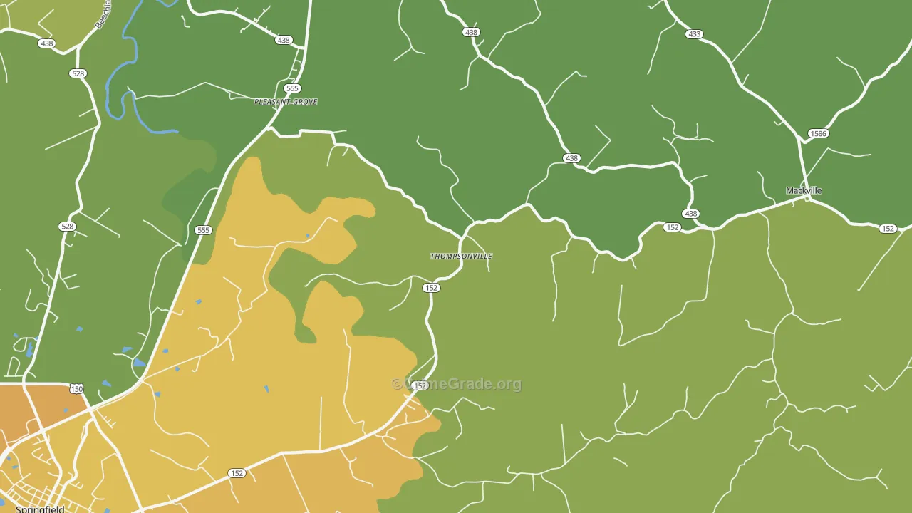 Thompsonville, KY Map of Vandalism Rates