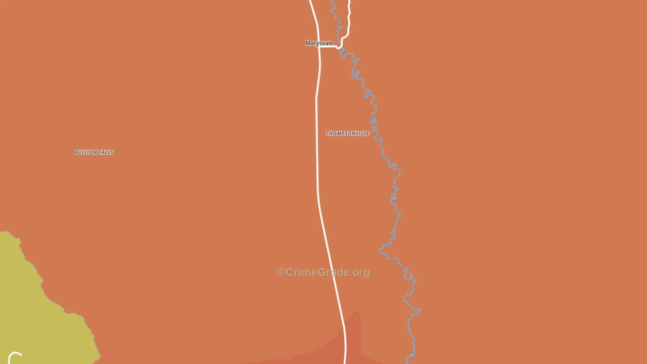 Thompsonville, UT Map of Vandalism Rates
