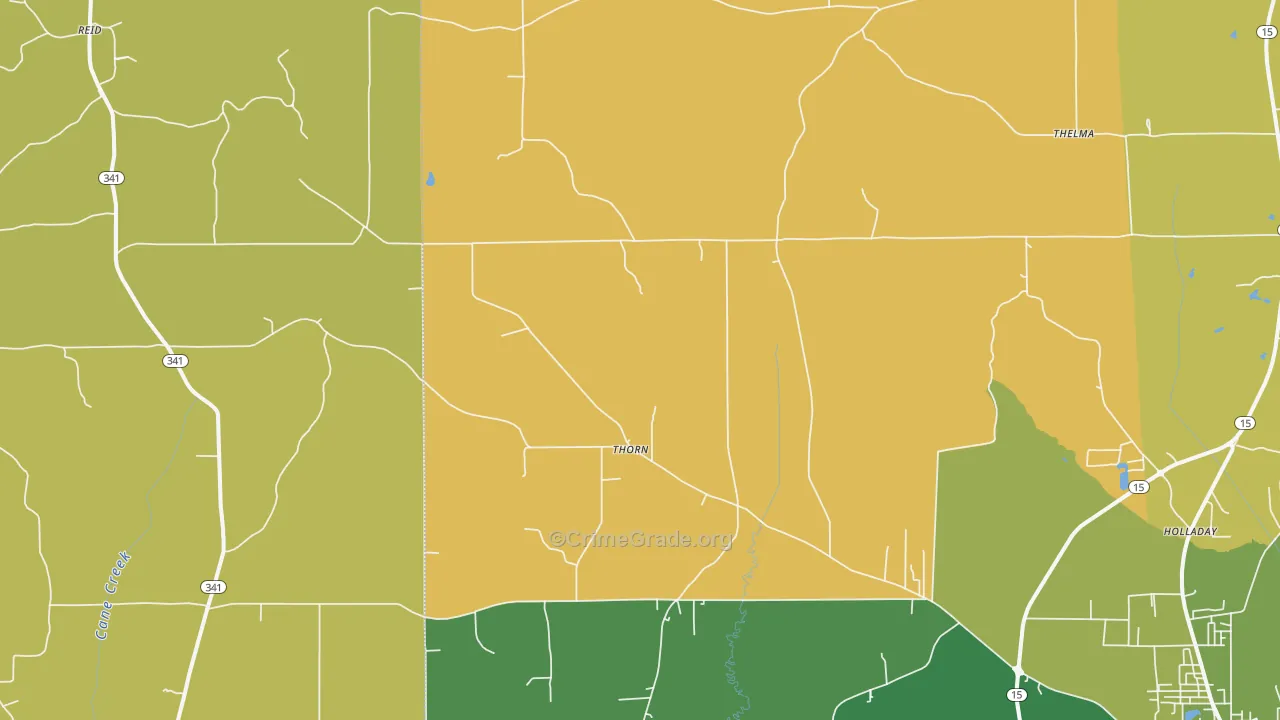 Thorn, MS Map of Vandalism Rates