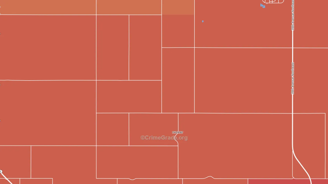 Thorne, ND Map of Vandalism Rates