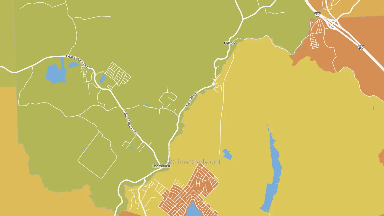 Thornhurst, PA Map of Vandalism Rates