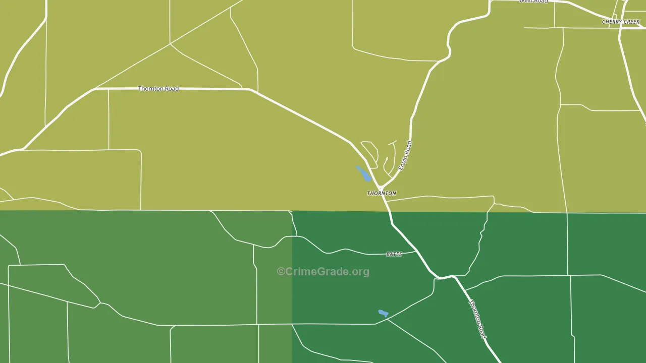 Thornton, NY Map of Vandalism Rates