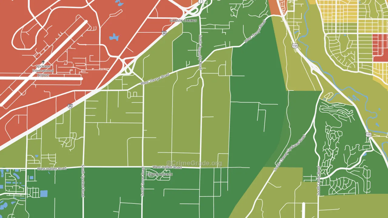 Thorpe Westwood, Spokane, WA Map of Vandalism Rates