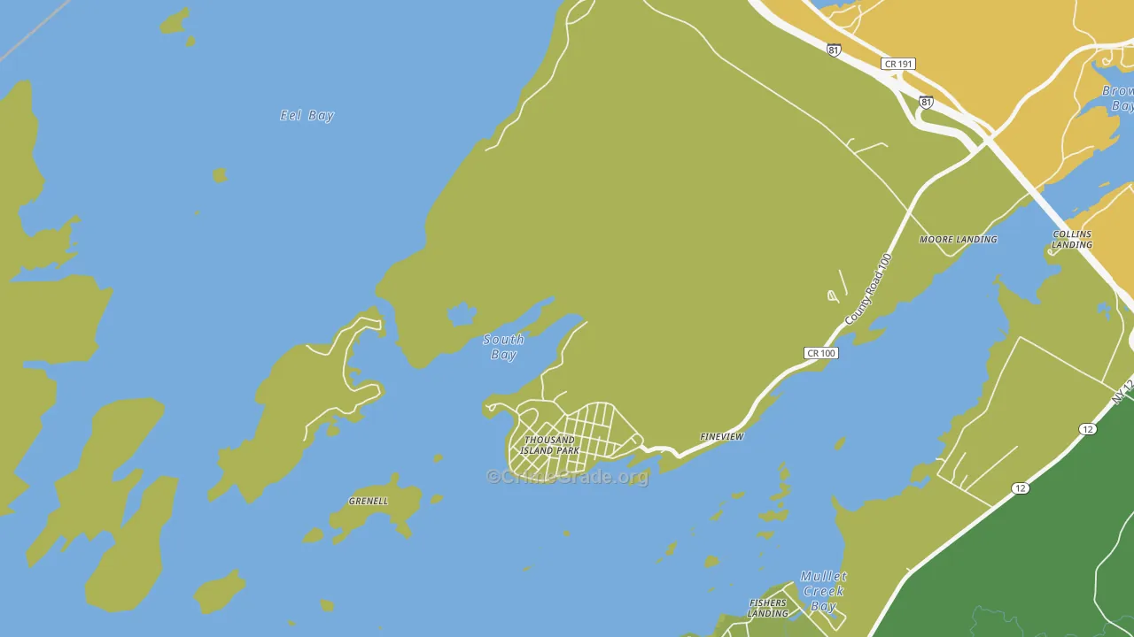 Thousand Island Park, NY Map of Vandalism Rates
