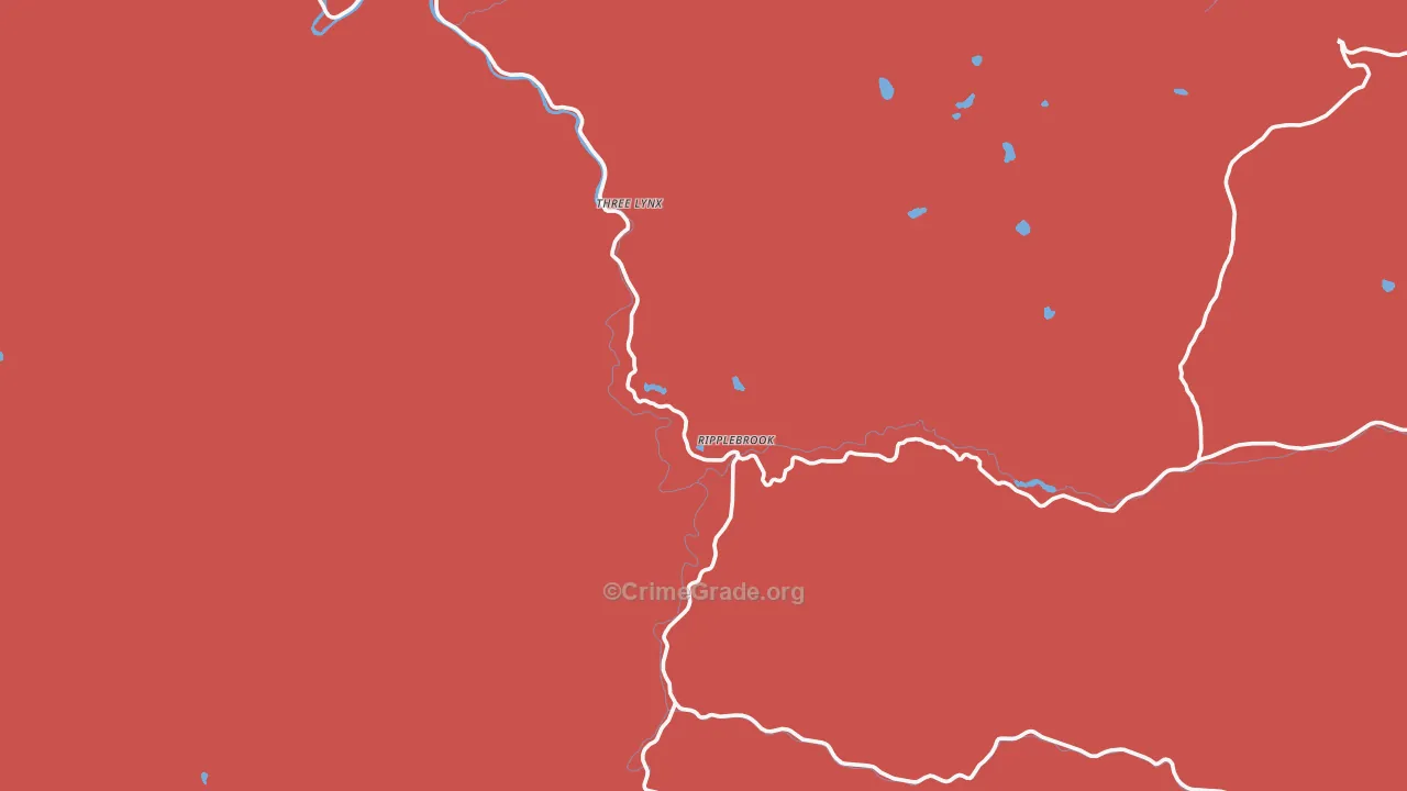 Three Lynx, OR Map of Vandalism Rates