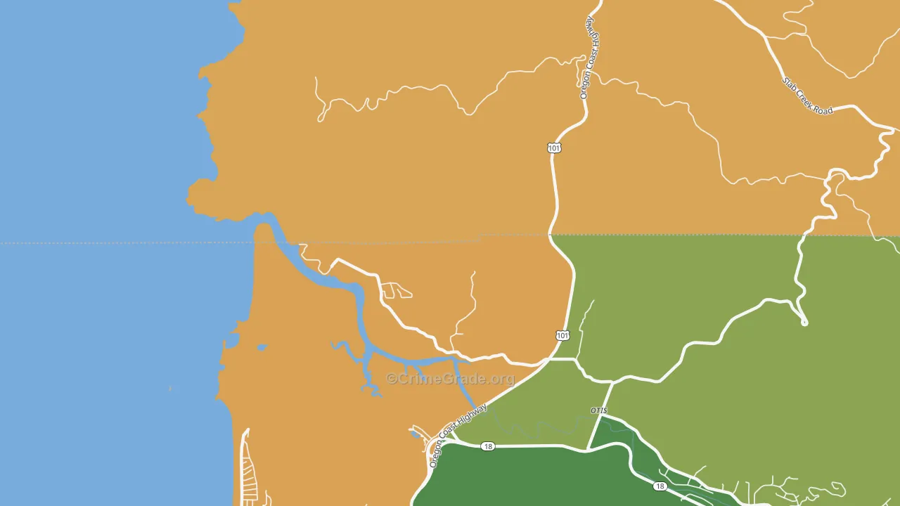 Three Rocks, OR Map of Vandalism Rates