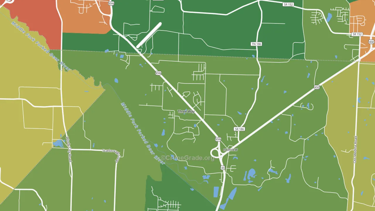 Three Way, TN Map of Vandalism Rates