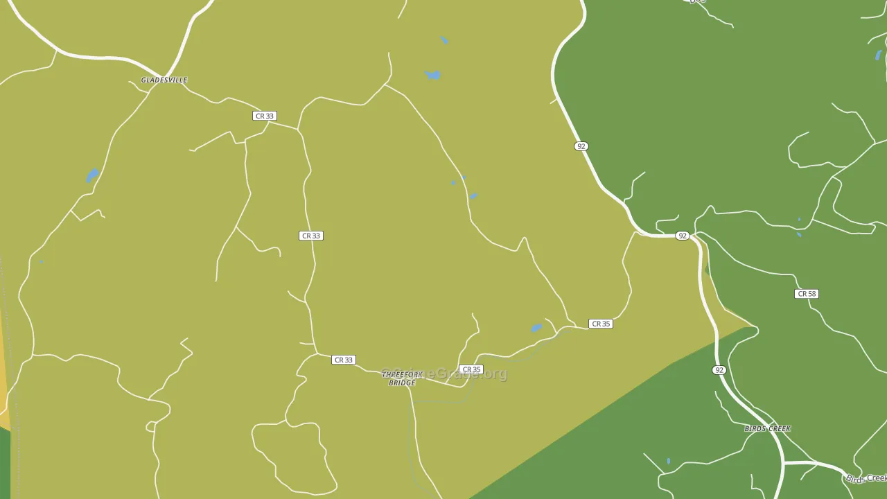 Threefork Bridge, WV Map of Vandalism Rates