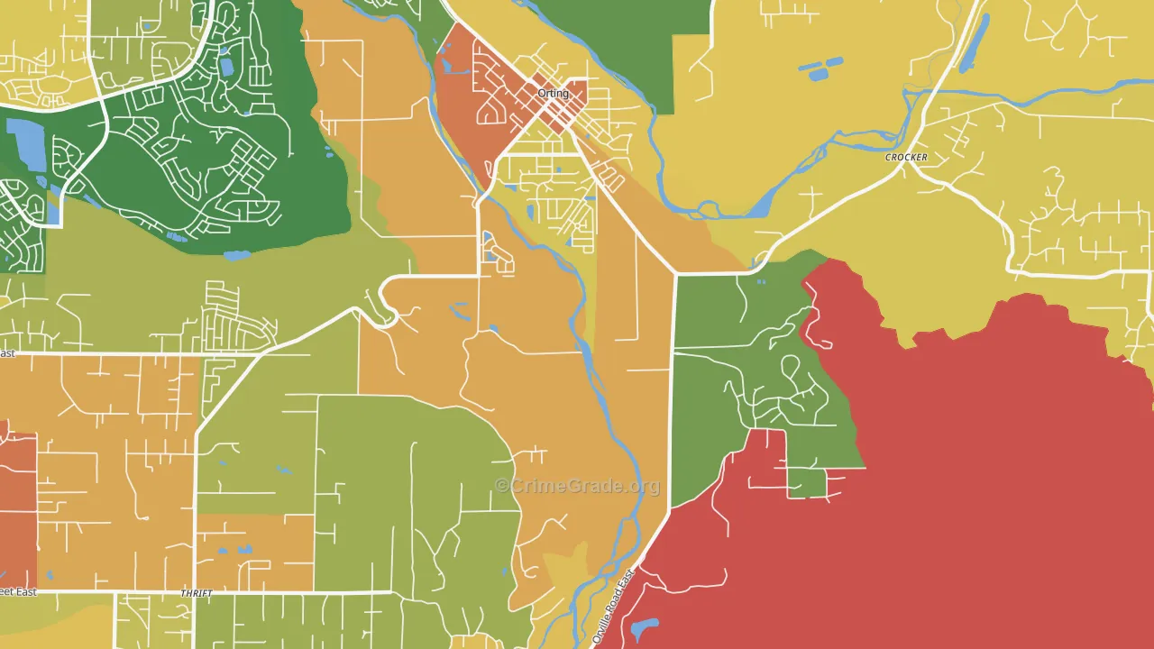 Thrift, WA Map of Vandalism Rates
