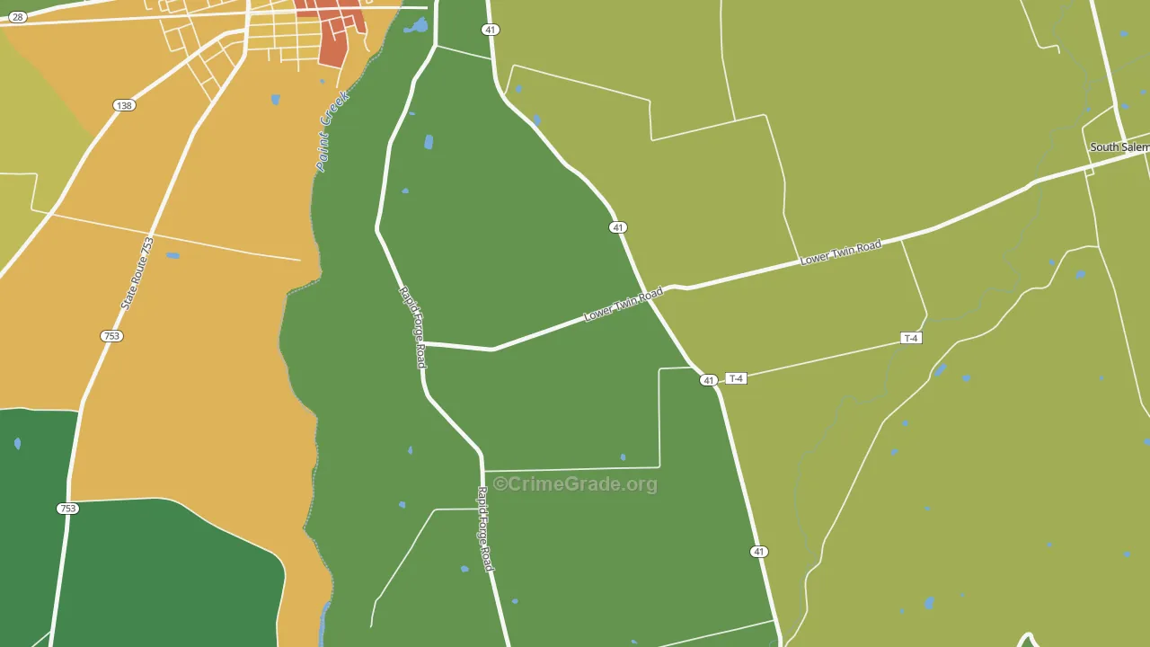Thrifton, OH Map of Vandalism Rates