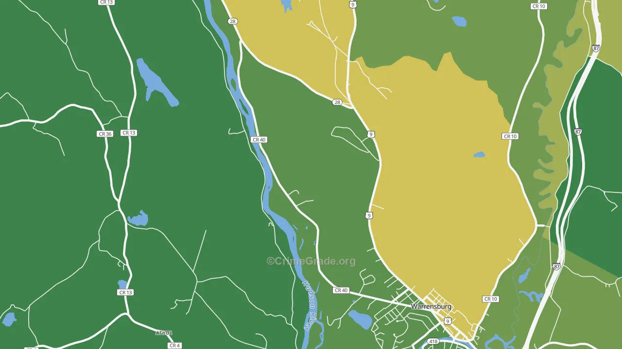 Thurman, NY Map of Vandalism Rates