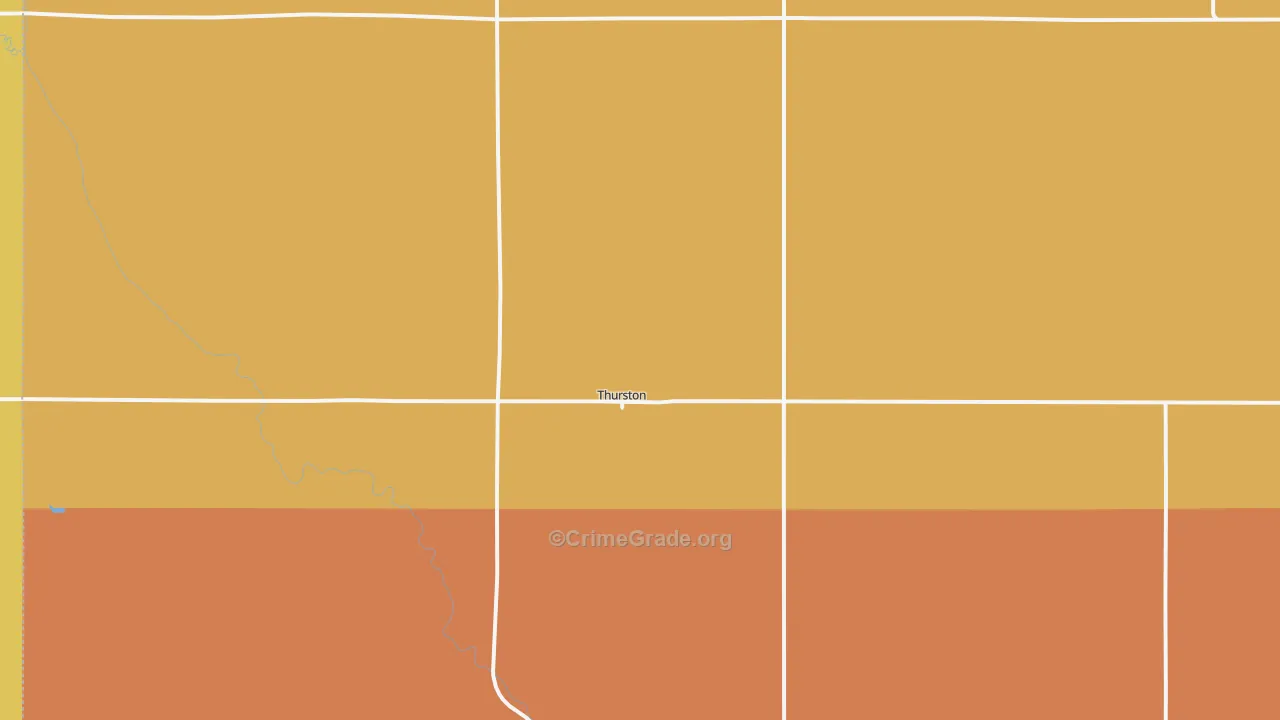 Thurston, NE Map of Vandalism Rates