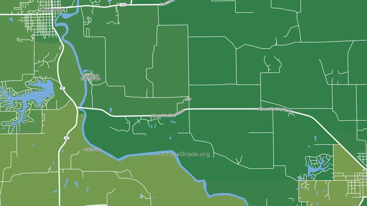 Tice, IL Map of Vandalism Rates