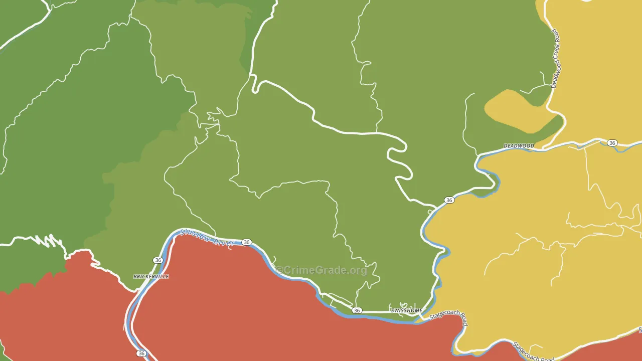 Tide, OR Map of Vandalism Rates