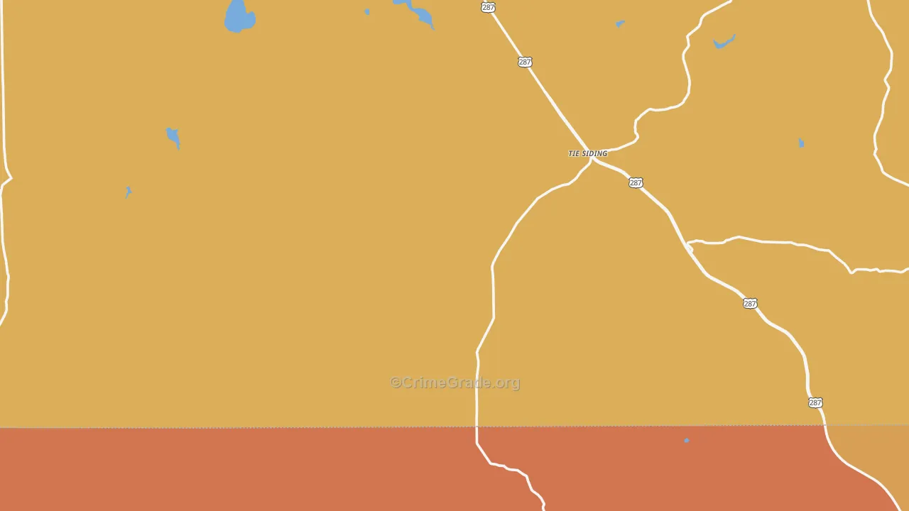 Tie Siding, WY Map of Vandalism Rates