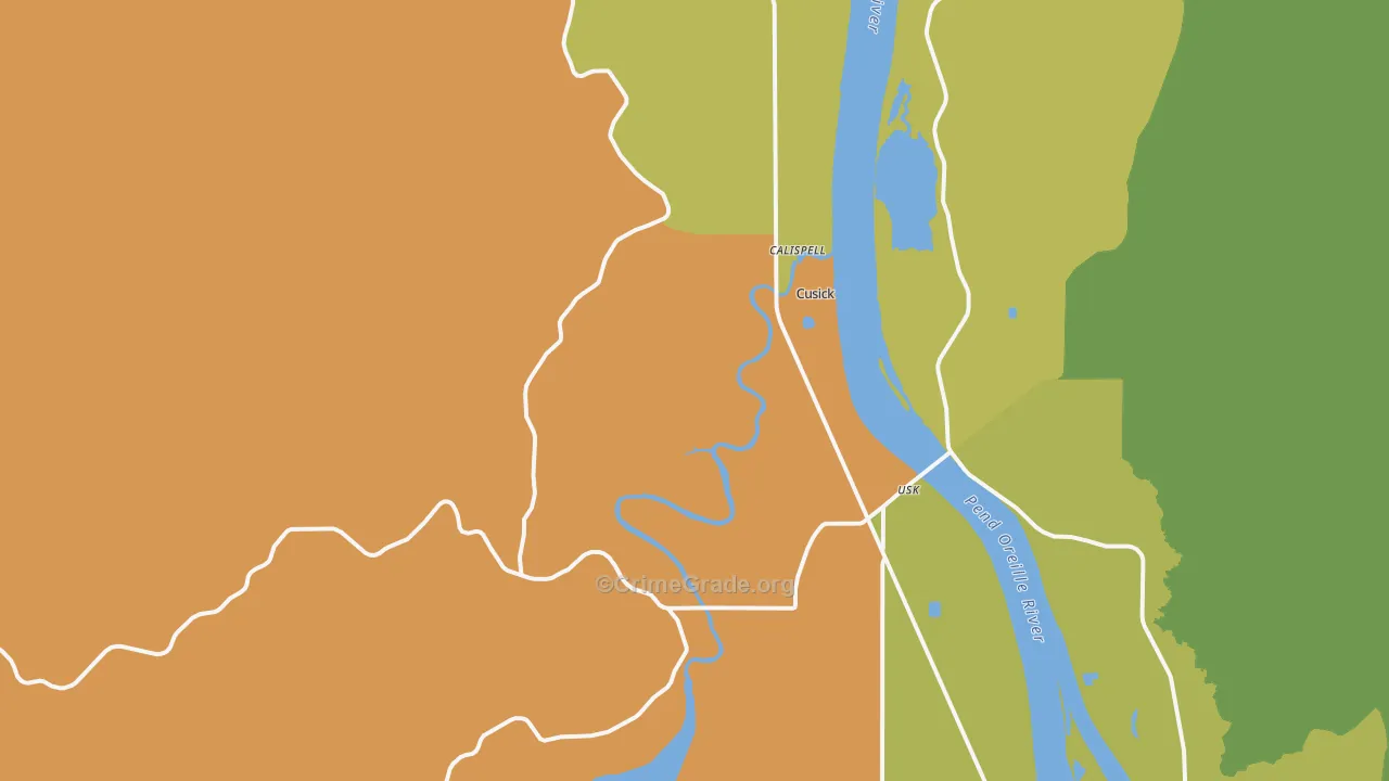 Tiger, WA Map of Vandalism Rates