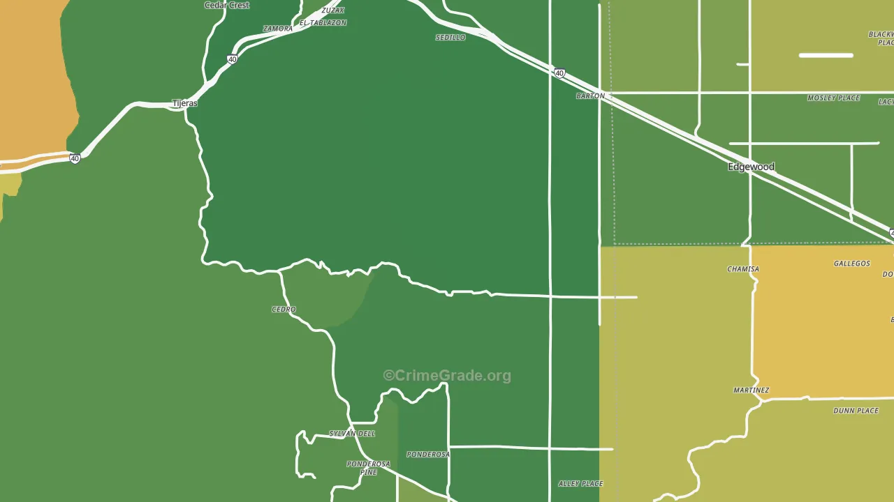 Tijeras, NM Map of Vandalism Rates